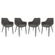 preview thumbnail 48 of 85, Markley Modern Leather Upholstered Dining Side Chairs with Black Iron Legs Accent Armchair for Home Kitchen Set of 4
