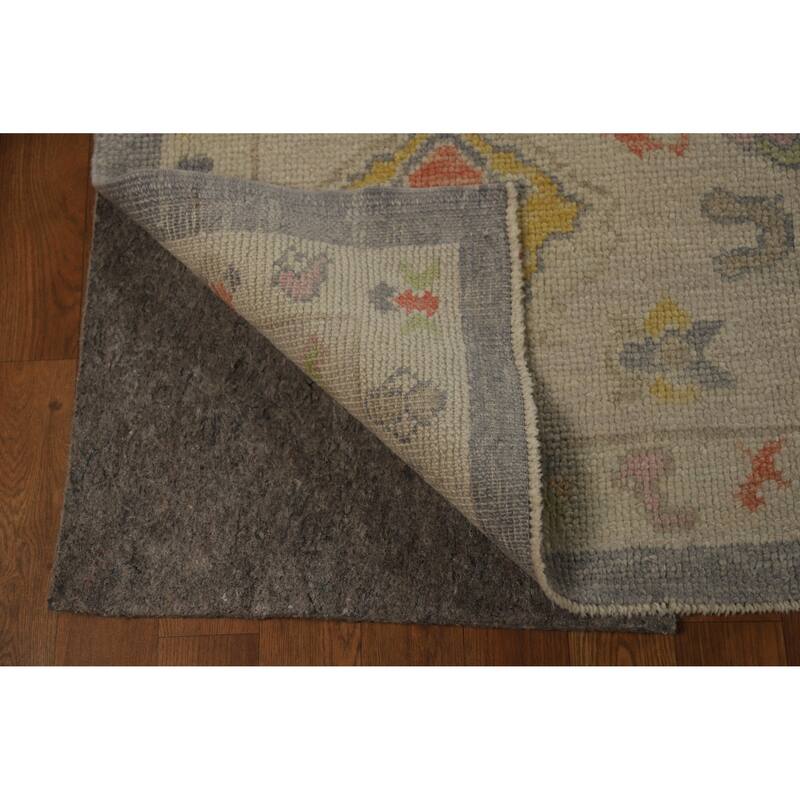 Hand Knotted Oriental 100% Wool Carpet Transitional All-Over Greys & Charcoal Oushak Area Rug - 12' 11'' X 9' 0''