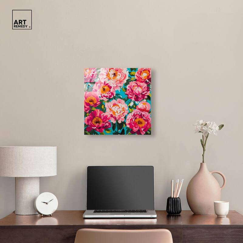 Maximalist Bloom Acrylic by Art Remedy, Ready to Hang
