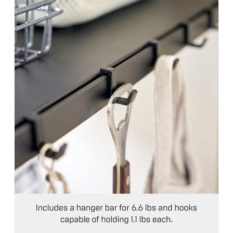 Yamazaki Home Storage Rack - Three Sizes, Steel, 35-Inch, Holds 64.9 lbs, Adjustable - L 18.31 x W 23.62 x H 35.43 inches