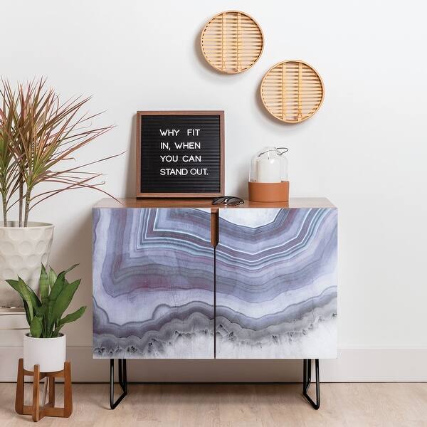 slide 1 of 13, Deny Designs Winter Agate Crystalline Modern 2-door Credenza