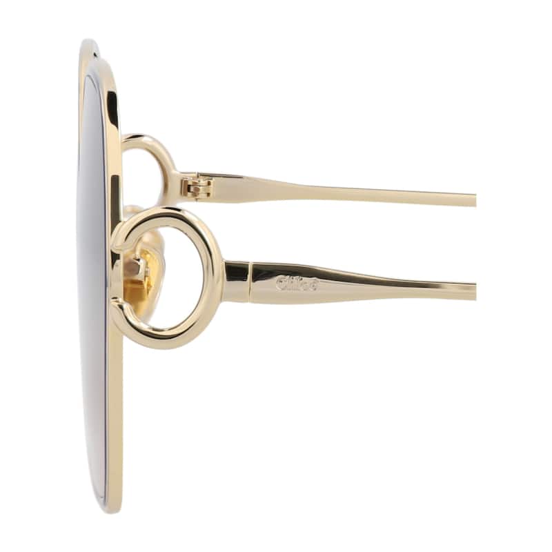 Chloé Round-Frame Metal Sunglasses