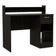 preview thumbnail 7 of 5, Stylish 40-Inch Computer Desk with Drawer, Open Storage, and Hutch Design