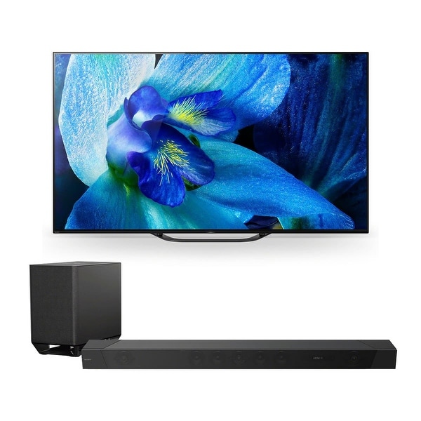 Sony XBR-55A8G 55" BRAVIA OLED 4K HDR TV with HT-ST5000 7.1.2ch 800W Dolby Atmos Sound Bar
