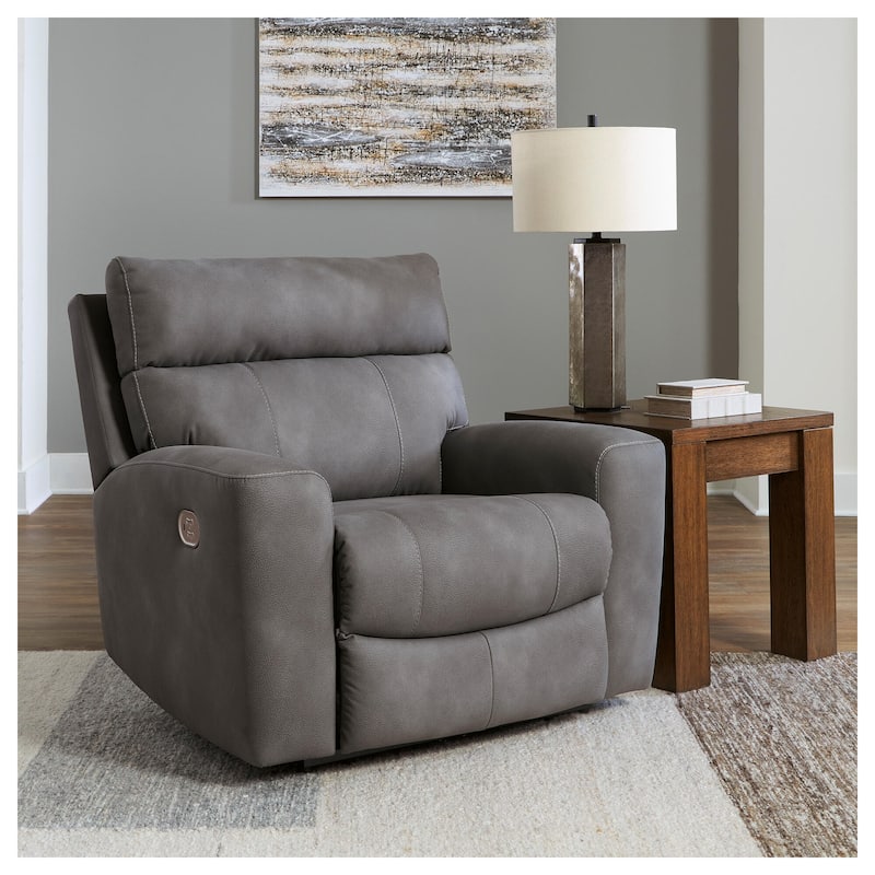 Signature Design by Ashley Next-Gen DuraPella Gray Power Recliner - Gray