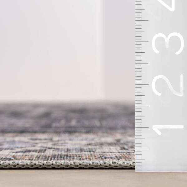 dimension image slide 0 of 2, Nuloom Kalaya SplashGuard Machine Washable Area Rug