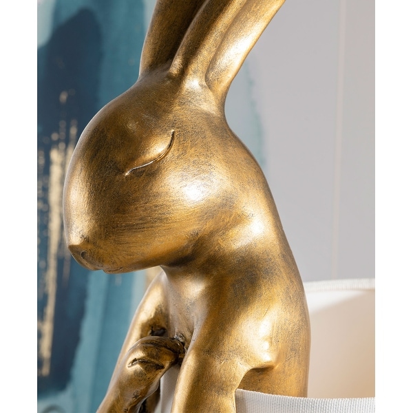 Gold hare lamp top