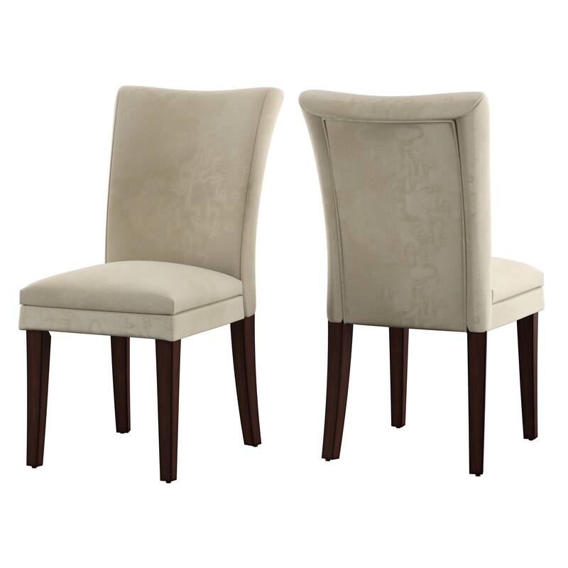 Parson Classic Upholstered Dining Chair (Set of 2) by iNSPIRE Q Bold - Dining Chair - Light Brown Microfiber