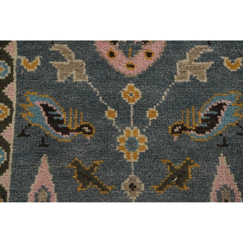 Tribal Geometric Heriz Serapi Oriental Area Rug Handmade Wool Carpet - 9'2" x 11'10"