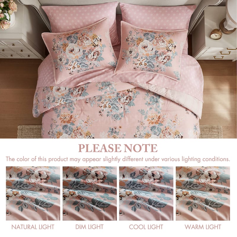 Madison Park Essentials Heather Vintage-inspired Collection floral print Comforter Set