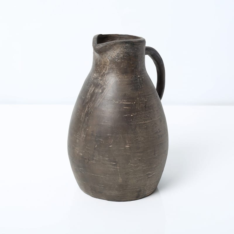 Approx. 9" H Charcoal Gray Pitcher Vintage Style (3" opening)