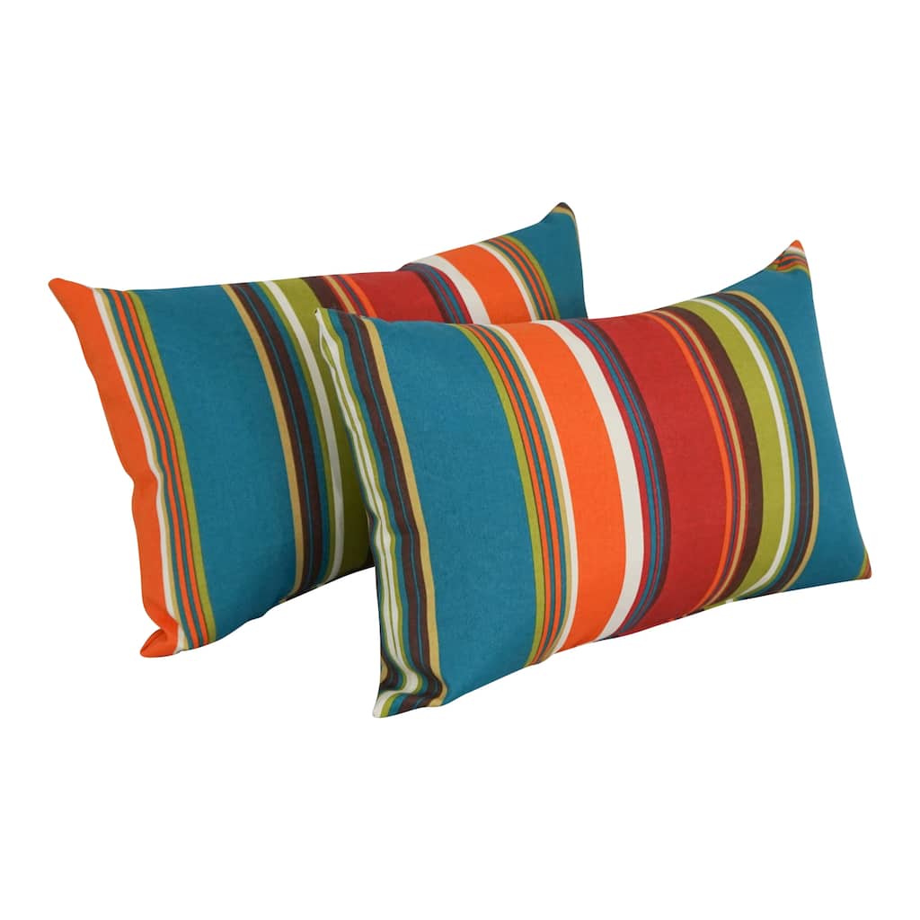 19-inch by 11-inch Outdoor Throw Pillows (Set of 2, Multiple Patterns) - 19 x 11