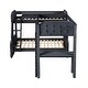 preview thumbnail 7 of 16, L-Shaped Twin over Full Bunk Bed and Twin Sie Loft Bed with Desk