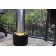preview thumbnail 17 of 20, Hilliard 46" tall Stainless Steel and Black Patio Fountain, LED Lights - 12" x 47"