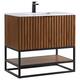 Option Walnut-Matte Black with White Quartz