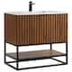 Option Walnut-Matte Black with White Quartz