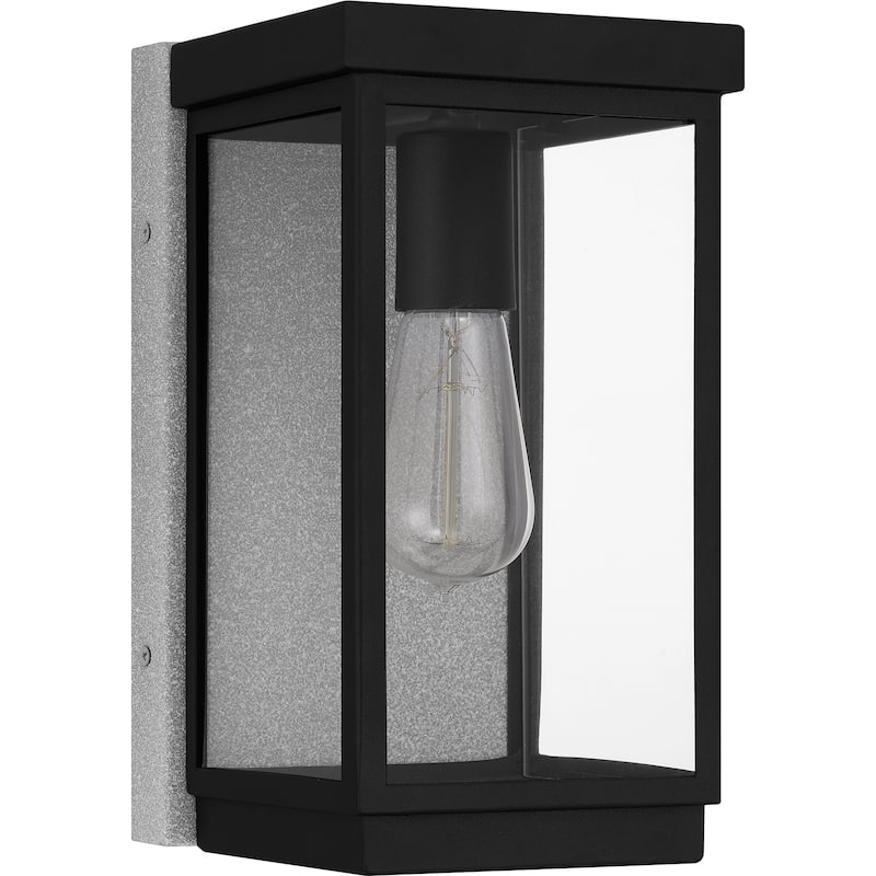 Ezra 1-Light Earth Black Outdoor Wall Lantern