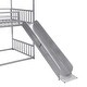 preview thumbnail 5 of 10, Stylish & Simple Twin Size Metal Bunk Bed House Bed with Convertible Slide and Storage Staircase, Solid Construction, Silver