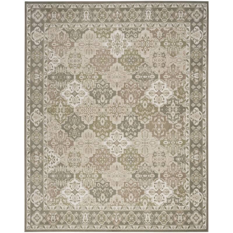 HomeRootsMedallion Traditional Rectangle Area Rug - 118' X '94' X '0.5