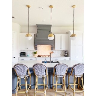 Safavieh Gresley Indoor-Outdoor Stacking Grey/ White French Bistro 26-inch Counter Stool