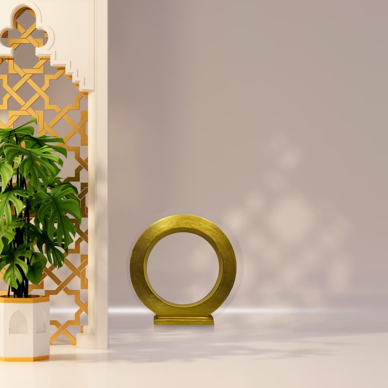 Decorative Handmade Aluminum Modern Round Sculpture