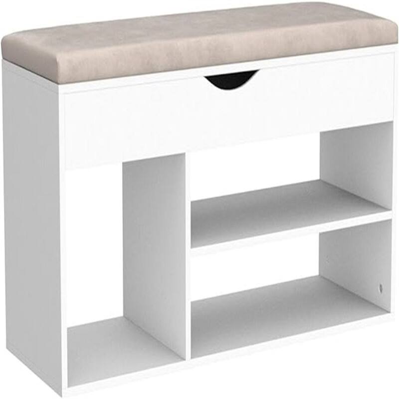 Shoe Storage Bench with Cover 2-Tier 39 Inches - 11.81"D x 39.4"W x 17"H