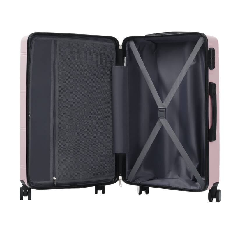 6 Piece Luggage Set, with Double Spinner Wheels Handle Password Lock, 14 IN Cosmetic Case 20/24/28 IN Luggages with Bag