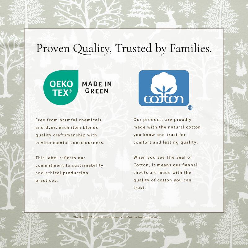 Linery & Co. Winter Turkish Cotton Double-Brushed Flannel Bed Sheet Set