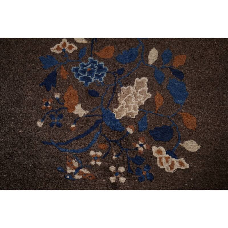 Vegetable Dye Art Deco Nichols Chinese Rug Handmade Wool Carpet - 8'1" x 9'10"