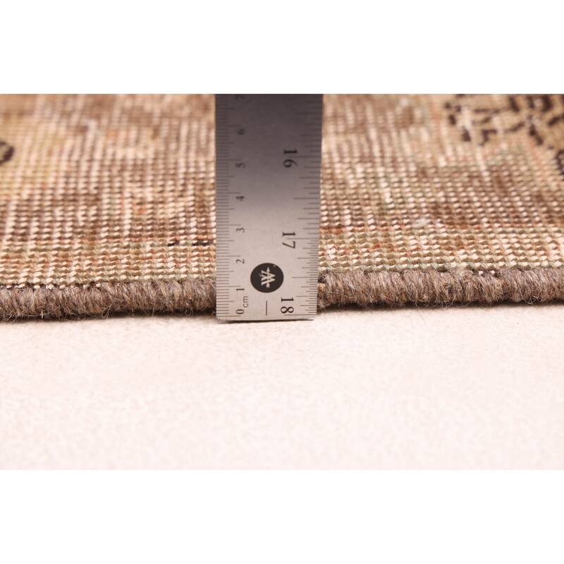 ECARPETGALLERY Hand-knotted Antalya Vintage Brown Wool Rug - 9'0 x 11'11