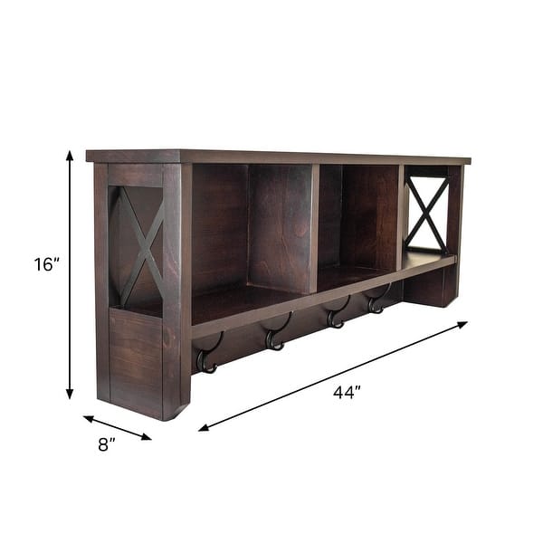 OS Home and Office Model SS350 Decorative Coat Rack and Storage Accent ...