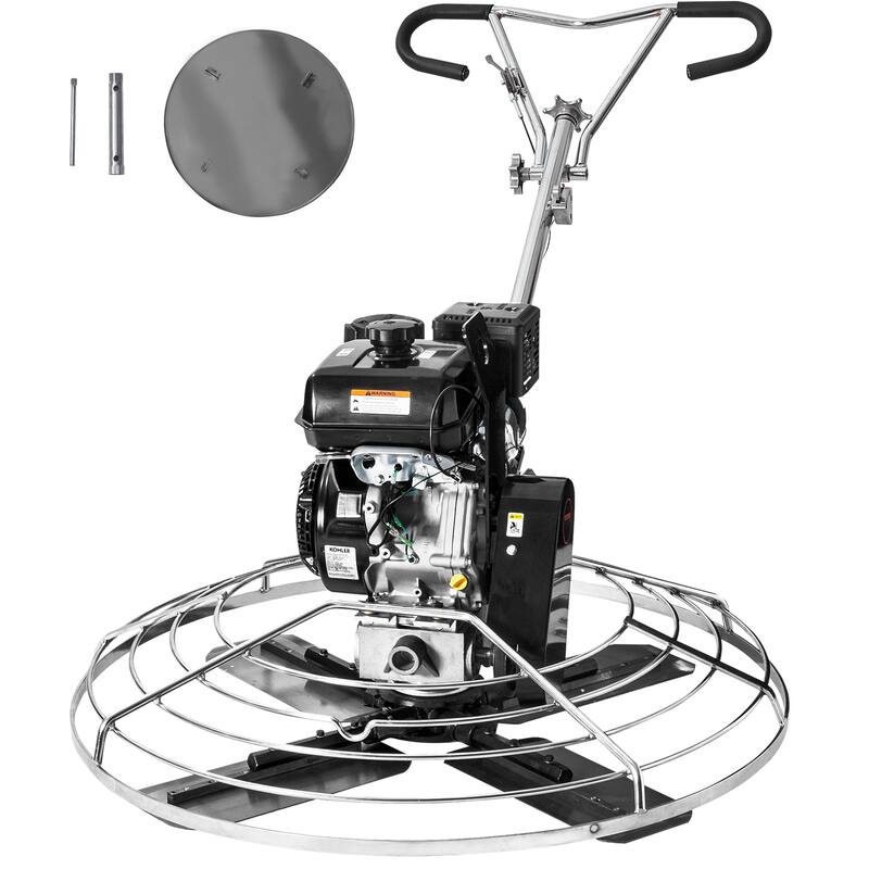 Power Trowel, Walk-Behind Cement Trowel with Float Pan, Gas-Powered Smooth Concrete Surface Finisher - 46"