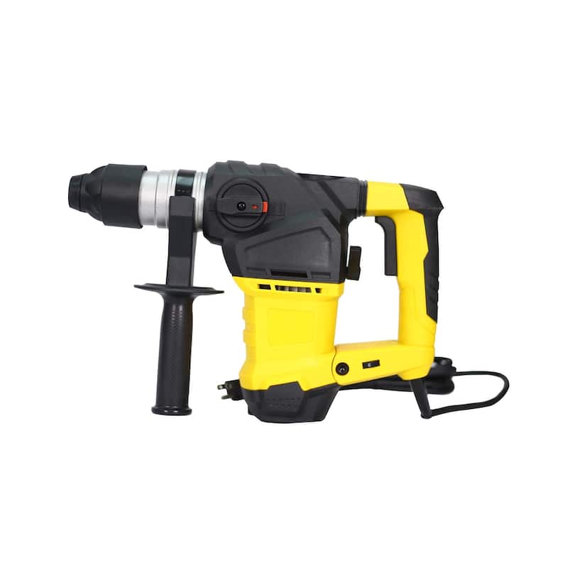 1-1/4” SDS-Plus Heavy Duty Rotary Hammer Drill 13 Amp - Vibration Control, 3 Functions - Bright yellow - Electric