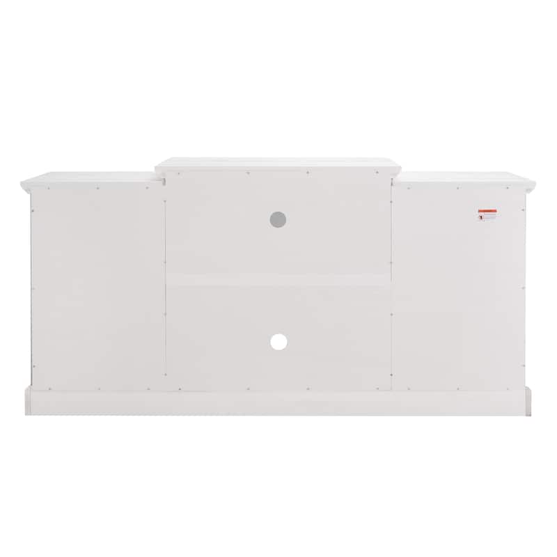 Modern Media Console Table TV Stand with 23" Fireplace Insert