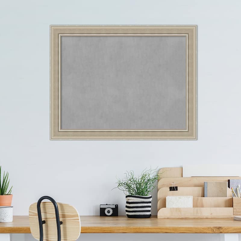 Amanti Art Mezzo Silver Framed Magnetic Board