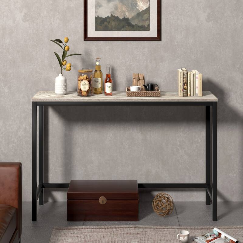 Modern 41.5 Inch Multifunctional Console Table with Sturdy Metal Frame