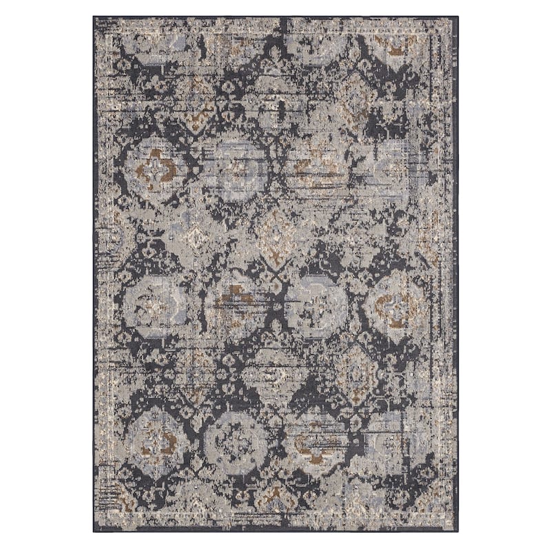 Mohawk Home Aurora Distressed Ornamental Area Rug - 2' 1" x 3' 8" - Grey