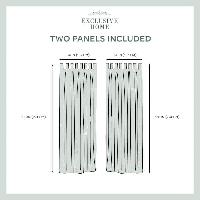 ATI Home Indoor/Outdoor Solid Cabana Tab Top Curtain Panel Pair