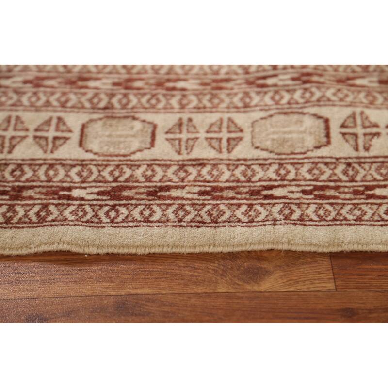 Hand Knotted Oriental 100% Wool Carpet Traditional Animal Pictorial Beige & Ivories Bokhara Area Rug - 6' 3'' X 4' 2''