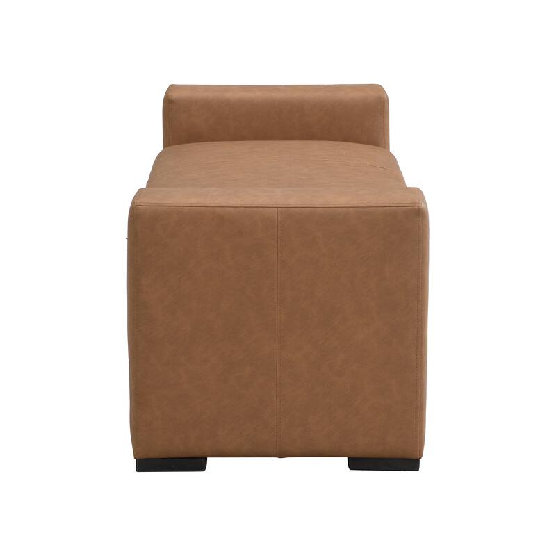 Christopher Knight Home- Zephyrine Faux Leather Ottoman