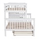 preview thumbnail 16 of 18, Multifunctional Design Wood Bunk Bed with Maximized storage space, Ladder, Surdy Construction, White