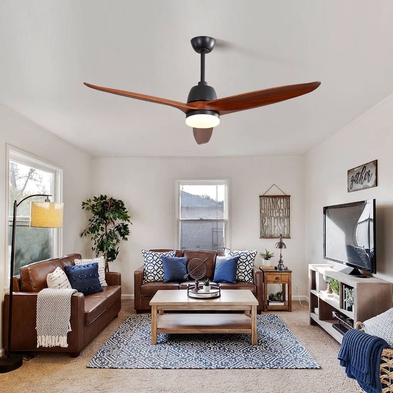 Clihome 56 In. Ceiling Fan Light With Remote Energy-saving DC Motor