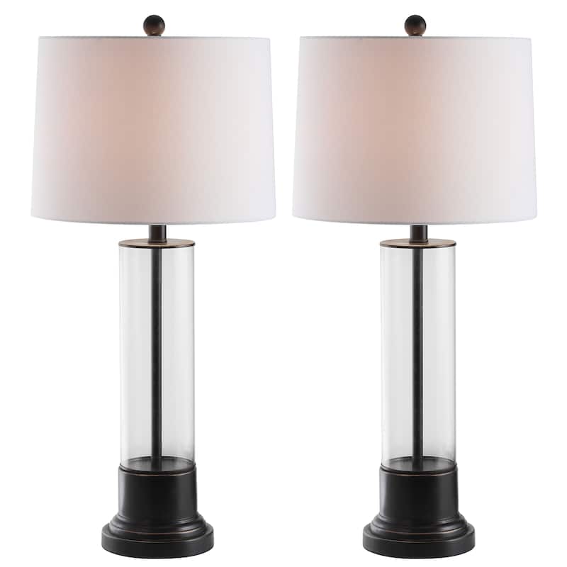 SAFAVIEH Lighting Tamta 31-inch Black LED Table Lamp (Set of 2) - 14"x14"x30.5" - 14Wx14Dx31H