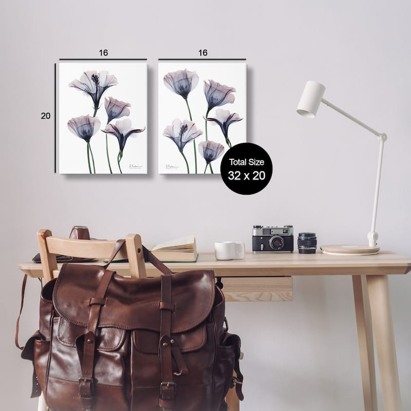 Stupell Bountiful Dusk Lilies Canvas Wall Art Design By Albert Koetsier (Set of 2)