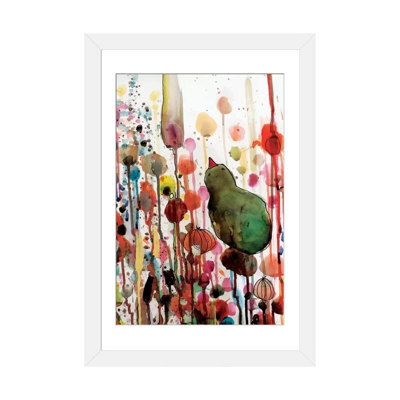 iCanvas "Waiting" by Sylvie Demers - White - 32x24x1