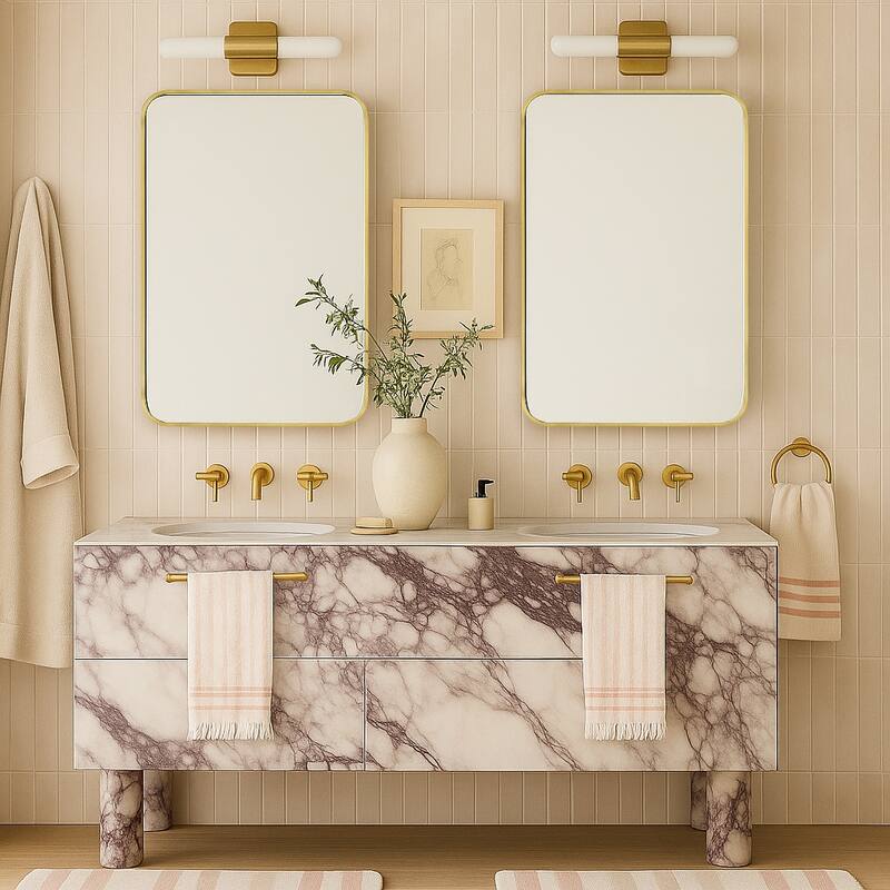 TEHOME Garnes Recessed or Surface Mount Framed Medicine Cabinet with Adjustable Shelves