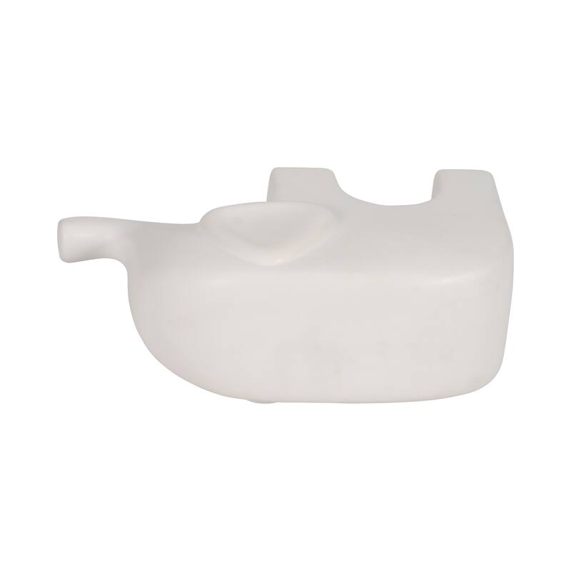 Sagebrook Home Stoneware Ceramic Elephant Figurine - Modern Minimalist Decorative Sculpture for Home and Office Decor