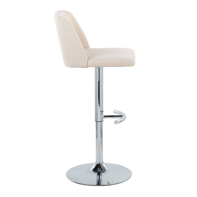 Strick & Bolton Oscar Adjustable Bar Stool with Rounded T Footrest (Set of 2)