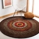 preview thumbnail 4 of 57, SAFAVIEH Handmade Soho Panajota Deco Wool Rug 4' Round - Brown/Gold - Round