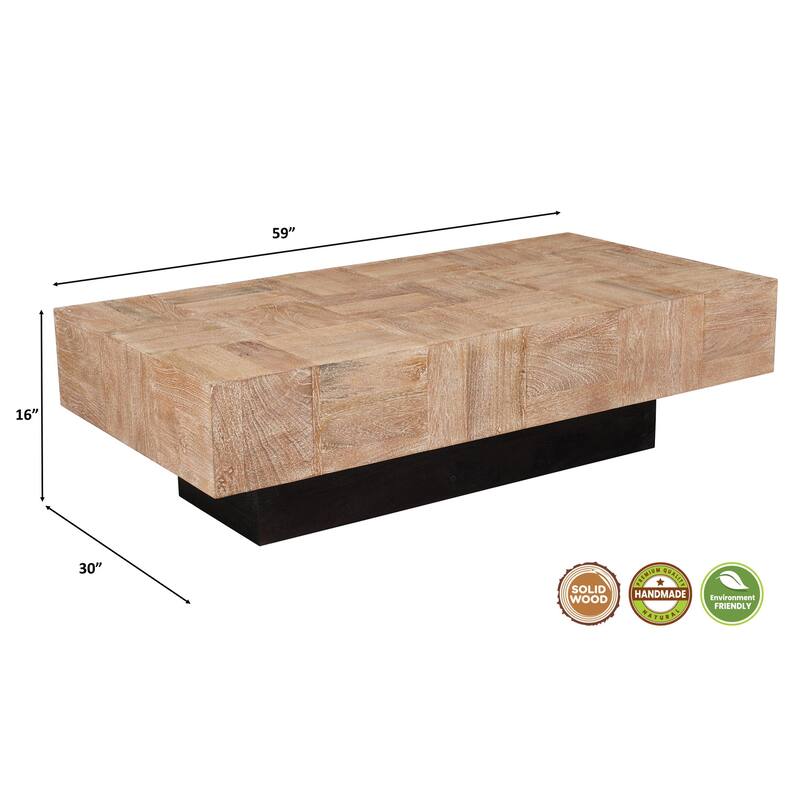 Caden Modern Solid Wood Coffee Table